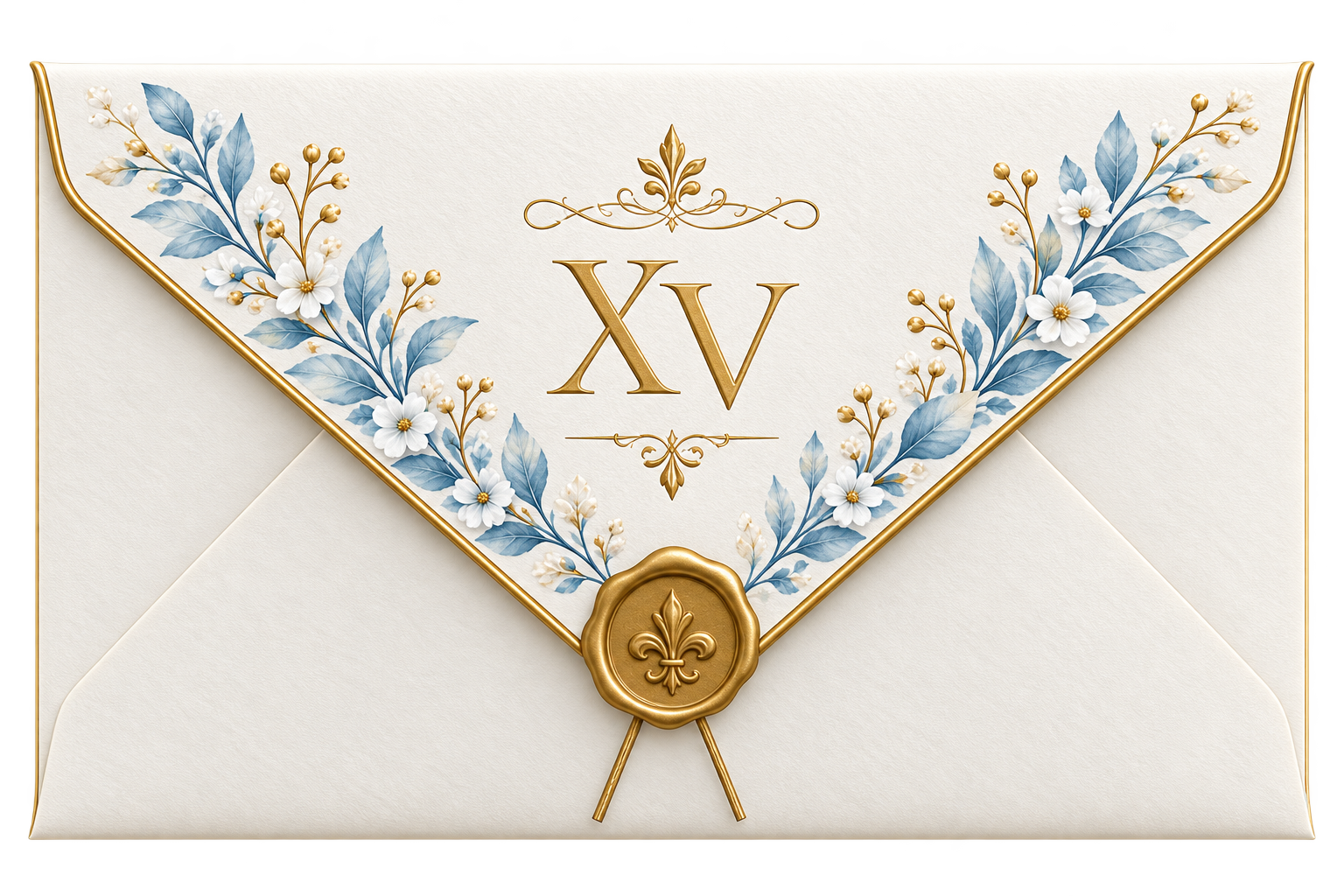 Sobre de invitación de Rebecca